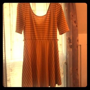 ModCloth Yellow White Strip Dress
